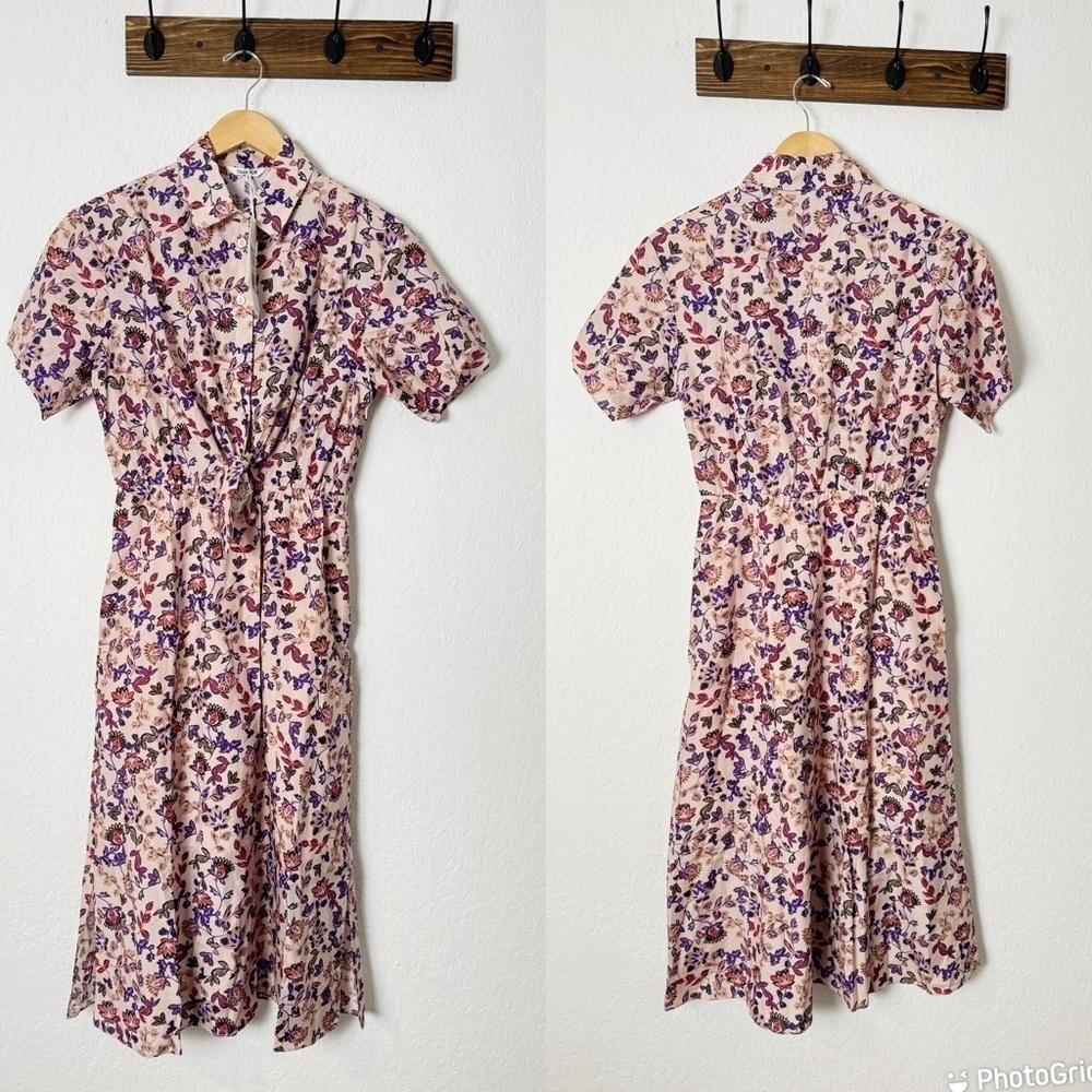 Thakoon Printed Tie Collared Dress